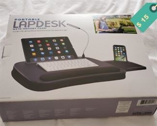 LapDesk with light for working with mobile devices comfortably