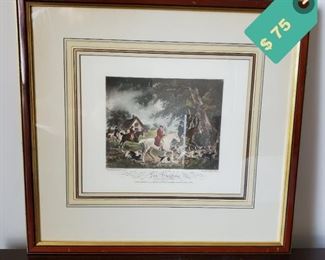 Picture - Morland Fox Hunting "Going for Cover" (18" W x 17" H)