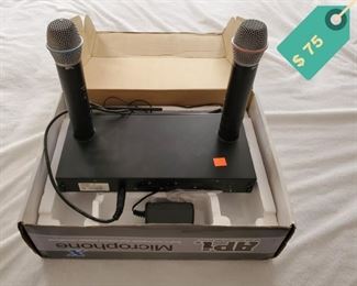 Wireless rechargeable microphones. Excellent working condition.