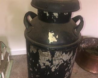 So there I was, broken footed, dog shampooed, powerless and NOT having been carried to safety by four handsome firemen . . . antique milk jug (right?)