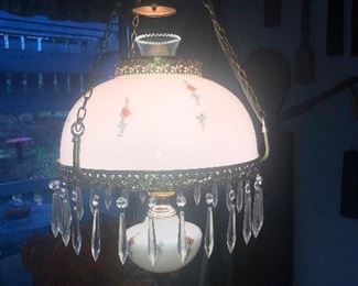 Oh yeah! A tree fell on my house! Fancy lamp.