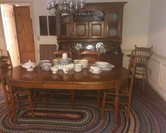 And I pirated my neighbor's internet signal watched episodes of RuPaul's Drag Race until I fell back asleep with my feet on the coffee table. dining table, chairs and hutch still available.