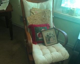 So instead I just texted her the news and used it as an excuse to be late to work every day this week. Rocking chair wearing Depends