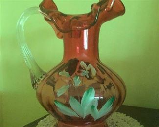 So now at least my refrigerator is working and my dumplings are saved! And even better, my bottle of my favorite Chardonnay  that Christine gave me (La Crema if anyone else wants to bribe me) is COLD and I'm sipping it now! Frilly pretty vase