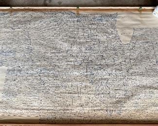 Lot 147B  Make Offer - Antique Handwritten and hand-drawn map of the Midwest. Suitable for framing. Check out the writing on next pages.  