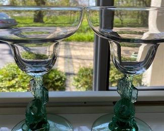 Lot 61. And how about these two dy-no-mite margarita glasses with the cacti stems!  