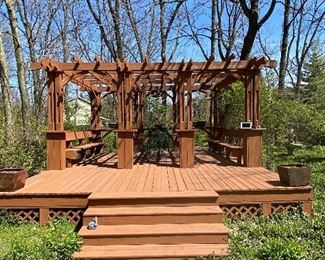 Not for sale but sweet pergola!