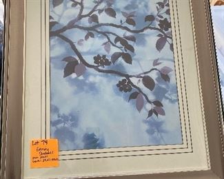 Lot 74  $35. Framed print.  Made on Earth. Evening Shadows - Artist not legible; approx.  29x25