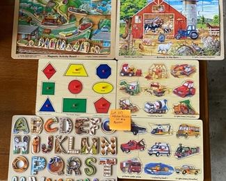 Lot 107. $16.00.   Perennially favorite wooden puzzles for kids.  Great shape.