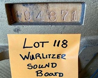 Lot 118.    Serial Number for Sound Board