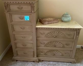 Lot 126.  Combination (and attached) dresser/chest