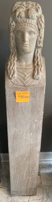 Lot 170. $75. Roman Mile Marker Reproduction (metal and composite). It has a crack on the front, but it adds some character and a more "antiquity" feel.  