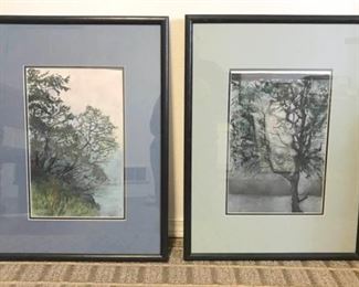 Diana Stewart Blue Tree Paintings