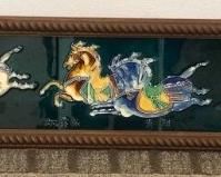 Glazed Tile "Horses" Wall Art