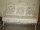 Bench is cast iron with pat. date 1860's