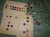 Vintage buttons, dealer started her collection in the early 80's