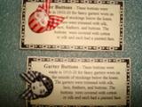 Garter button with history tag