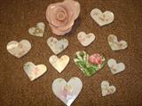 Hearts and roses for mosaic work
