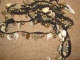 Vintage trim with dangle silver flowers and leaves