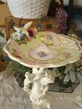 Mosaic cherub birdbath