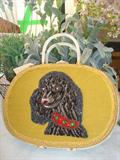 1950's poodle purse that is embroidered