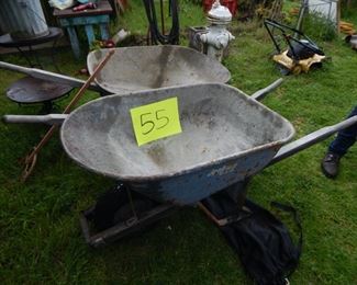 #55 $40 - (2) Wheelbarrows - in used condition