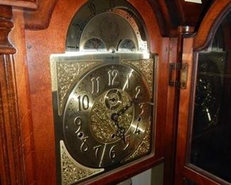 #9 $175 - Howard Miller Grandfather Clock 6' 6" Tall Needs Cleaning (Bring Help to Move)