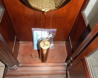 #9 $175 - Howard Miller Grandfather Clock 6' 6" Tall Needs Cleaning (Bring Help to Move)