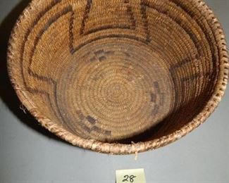 #28 $175 - Native American Basket - 7" high and 10"wide 