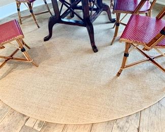 3. Round Sisal Bound Rug (9'), $ 250.00