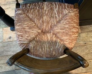 4. 5 Counterheight Rush Seat Bar Stools (21'' x 18'' x 29'', Seat Height 23''), $ 600.00