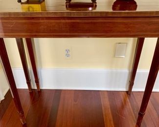 16. Flip Top Inlayed Vintage Table (36'' x 17'' x 30''), $ 1,100.00