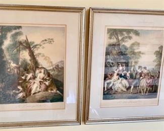 18. Pair of 18th Century French Aristocrats (15.5'' x 19''), $ 500.00