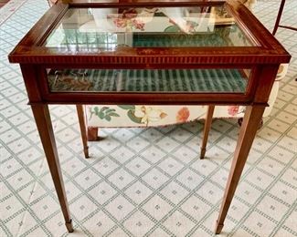 42. Antique Inlayed Display Case (24'' x 18'' x 28.5''), $ 900.00
