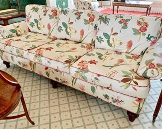 43. Pair of 3 Cushion Floral Upholstered Sofas (88'' x 36'' x 36''), $ 2,200.00 ea.