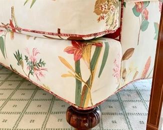 43. Pair of 3 Cushion Floral Upholstered Sofas (88'' x 36'' x 36''), $ 2,200.00 ea.
