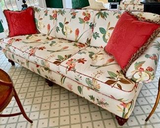 43. Pair of 3 Cushion Floral Upholstered Sofas (88'' x 36'' x 36''), $ 2,200.00 ea.