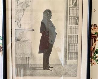 67. Pair of E.B. & E.C. Kellogg Framed Silhouette Prints of John Tyler & Daniel Webster (14'' x 19''), $ 700.00