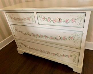 81. 4 Drawer Handpainted Chest (50'' x 23'' x 36''), $ 380.00