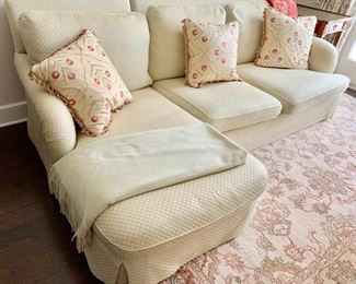 86. 2 Pc. 3 Cushion Sectional w/ Quilted Upholstery (96'' x 60'' x 34''), $ 800.00