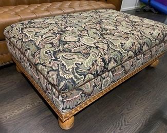 116. Upholstered Ottoman on Wood Base (49'' x 32'' x 18''), $ 450.00