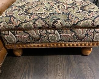 116. Upholstered Ottoman on Wood Base (49'' x 32'' x 18''), $ 450.00