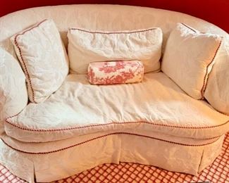 132. Kidney Shaped Loveseat (68'' x 41'' x 33''), $ 420.00