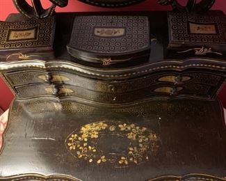 126. Antique 4 Drawer Handpainted Dresser Stand w/ Boxes (17'' x 12'' x 34''), $ 900.00