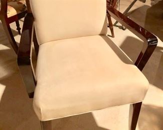 135. 4 Contemporary Ultrasuede Armchairs AS IS (21'' x 21'' x 32''), $ 200.00
