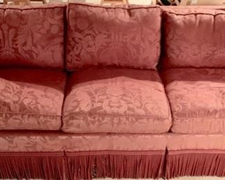 160. Avery Boardman 3 Cushion Sofa w/ Bullion Fringe (90'' x 40'' x 29''), $ 2,000.00