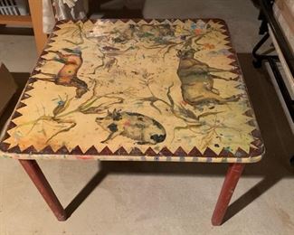 113. Custom Painted Childs Play Table, $50.00