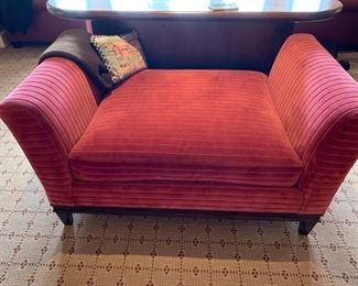 97. Double Deep Upholstered Settee (58'' x 35'' x 30''), $ 480.00