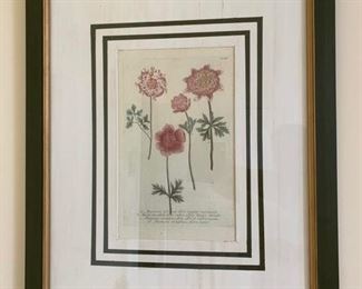 108. Pair of Green & Gold Framed Botanicals (24'' x 29''), $ 380.00