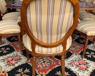 6. 10 Side, 2 Arm Federal Style Dining Room Chairs, $ 4,500.00